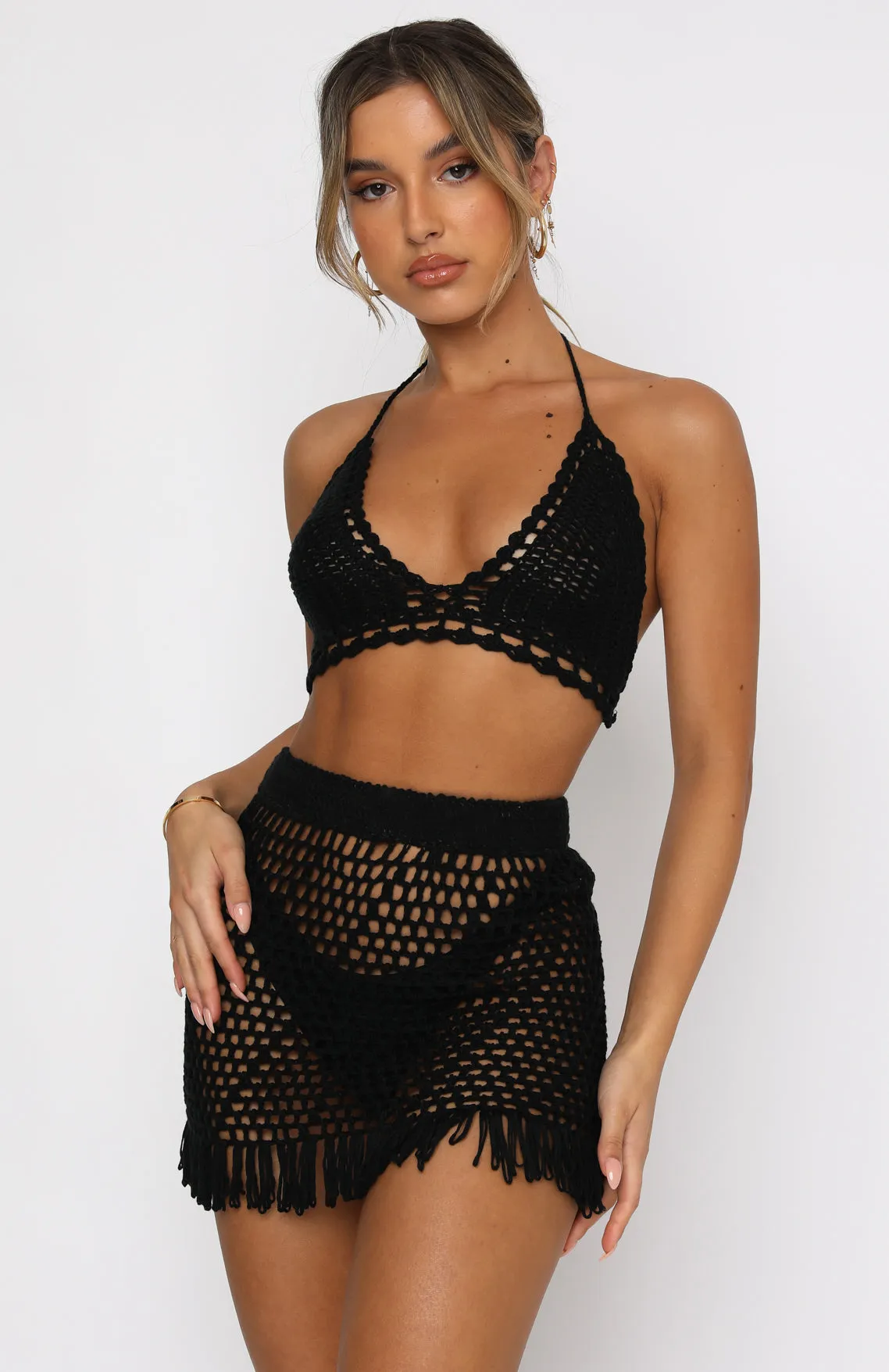 Private Island Crochet Set Black