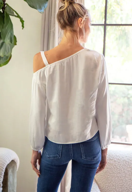 Red Haute - One Shoulder Top Ivory