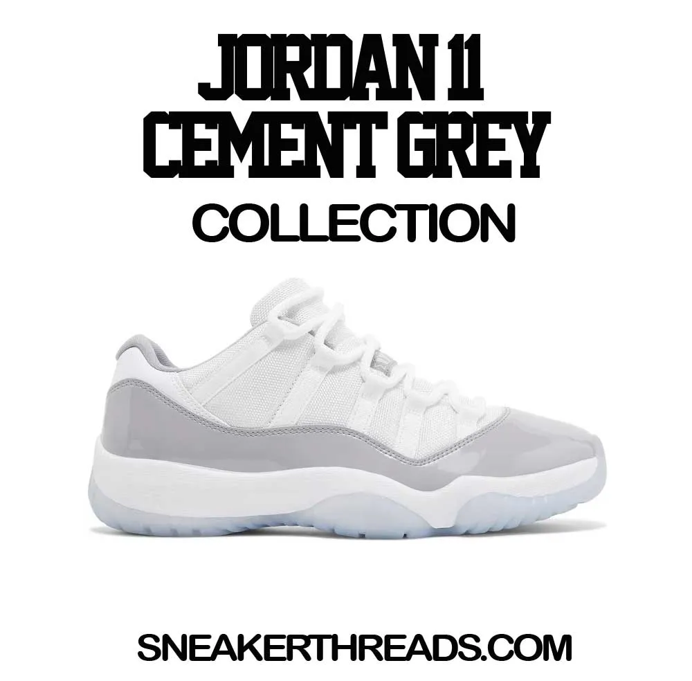 Retro 11 Cement Grey Shirt - Blessings - White