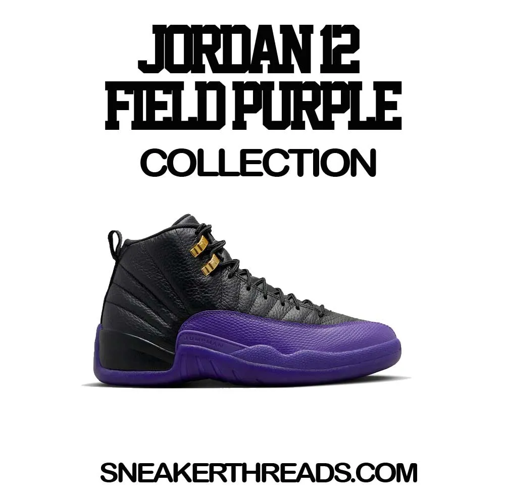 Retro 12 Field Purple Shirt - Trust Issues - Black