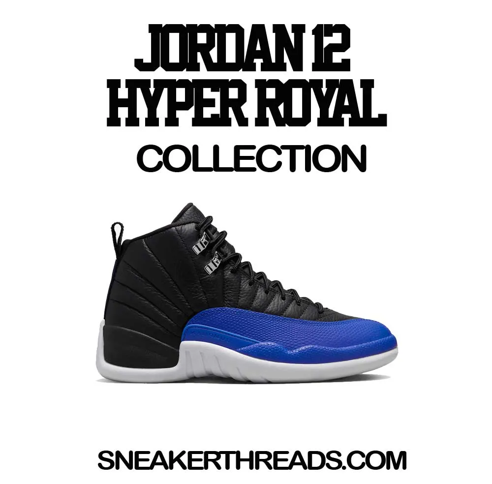 Retro 12 Hyper Royal Shirt - Money Over Love- Black