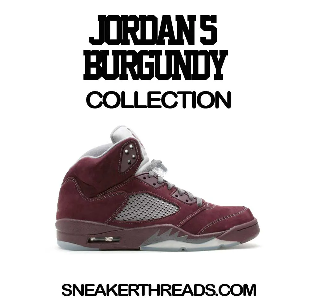 Retro 5 Burgundy Shirt - Sting - White