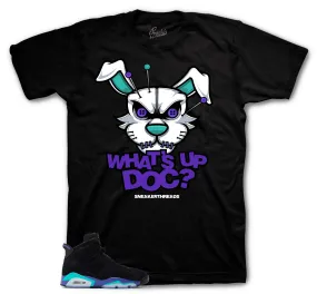 Retro 6 Aqua Shirt - Killa Rabbit - Black