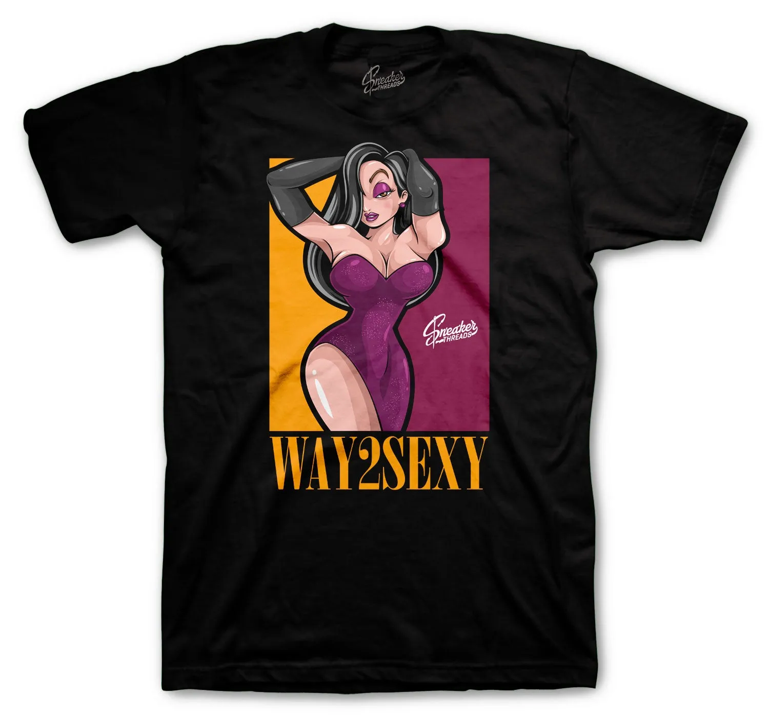 Retro 6 Bordeaux Shirt - Way Too Sexy - Black