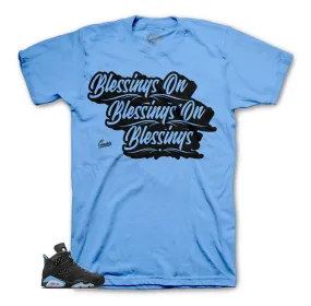 Retro 6 University Blue Shirt - Blessings - Blue