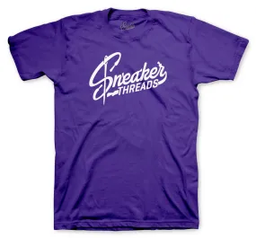 Retro 7 Flint Grey Shirt - ST Logo - Purple