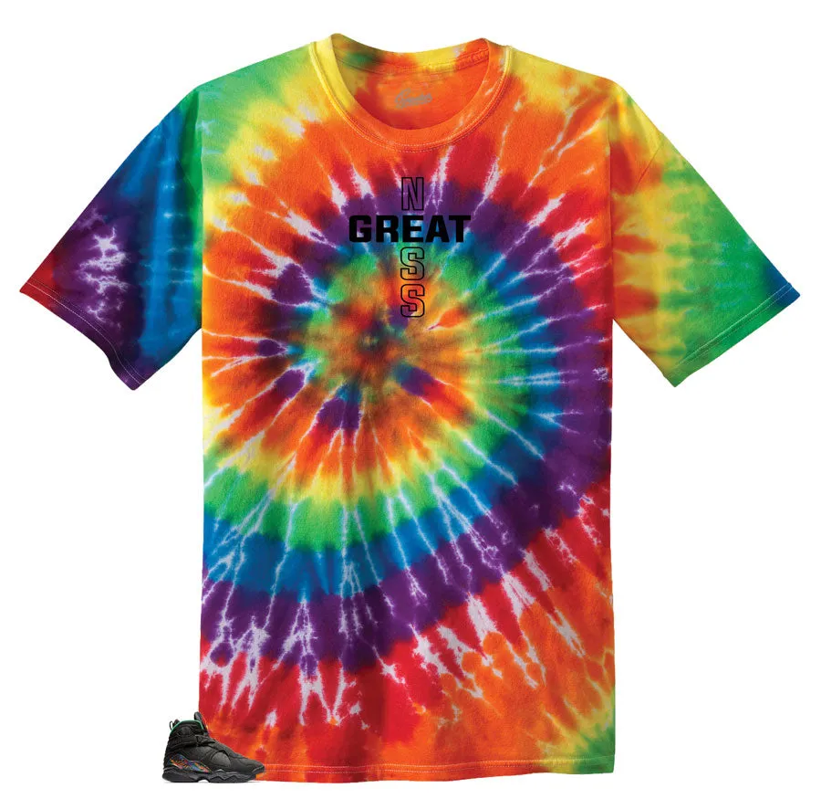 Retro 8 Air Raid Shirt - Greatness Cross - Tye Dye