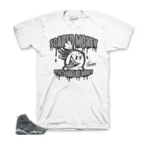 Retro 8 Cool Grey Shirt - Scared Money - White