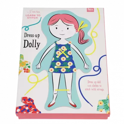 Rex of London Cardboard Learn To Stitch Dress-Up Dolly Kit