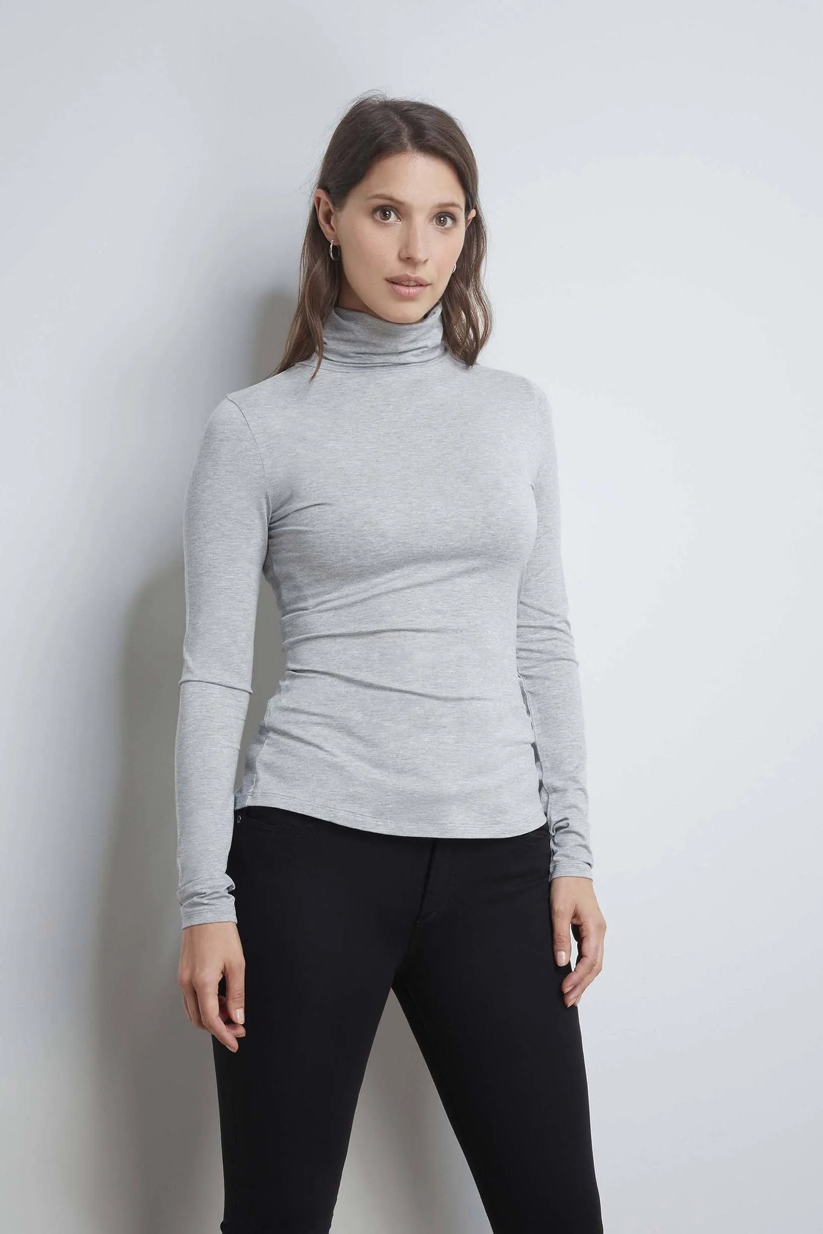 Roll Neck Micro TENCEL Modal Top | Multiple Colours