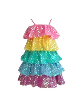 Sequin Ruffle Dress