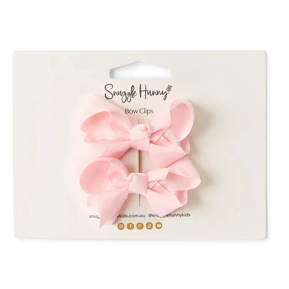 Snuggle Hunny Bow Hair Clips Pair ASSTD