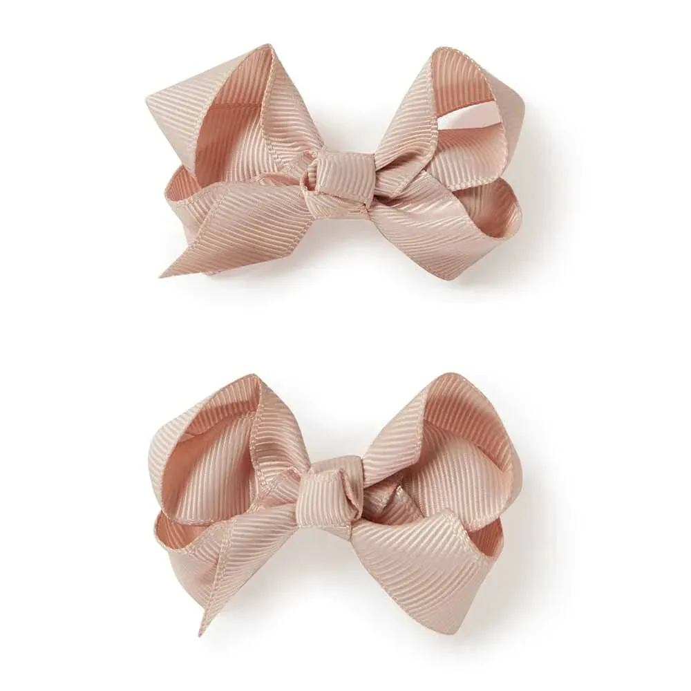 Snuggle Hunny Bow Hair Clips Pair ASSTD