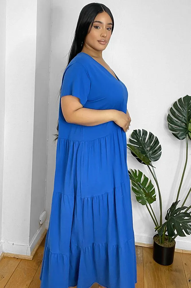 Tiered Cotton Summer Maxi Dress