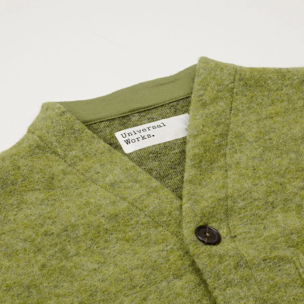 Universal Works - Cardigan Wool Fleece - Light Olive