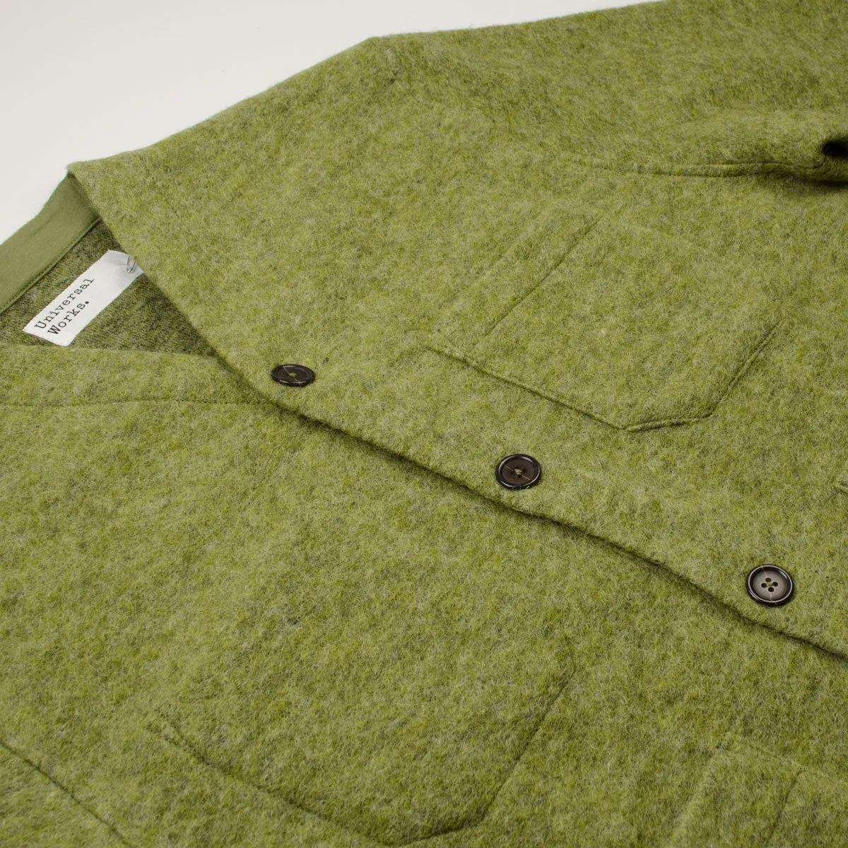 Universal Works - Cardigan Wool Fleece - Light Olive