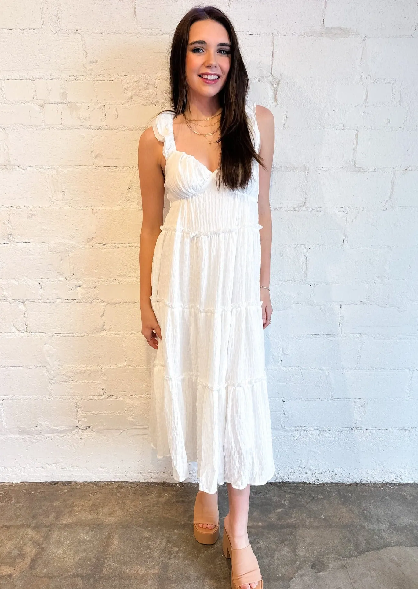 White Sands Sweetheart Maxi Dress