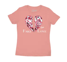 Womens Rust Pink Shirt - Love - Pink