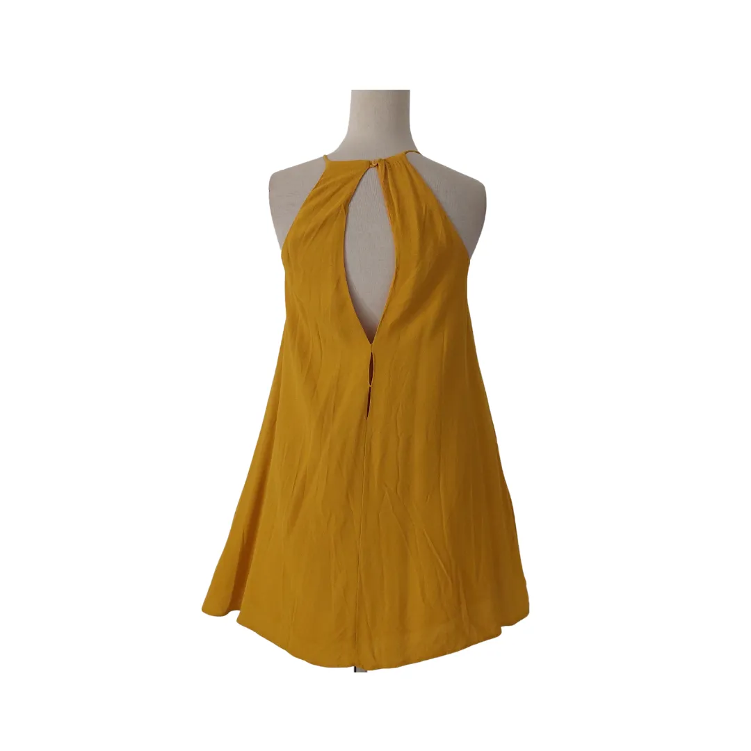 ZARA Mustard Halter-neck Long Top | Like New |